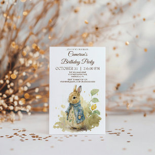 Rabbit Peter Anniversaire Fête Invitation