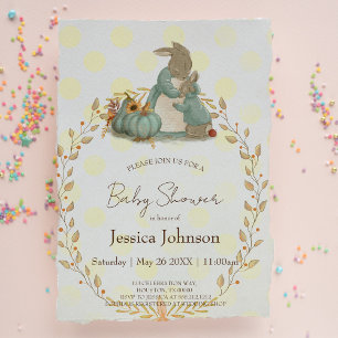 Rabbit Peter Baby shower Invitation