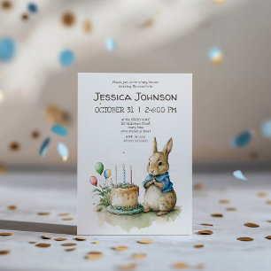 Rabbit Peter Baby shower Invitation