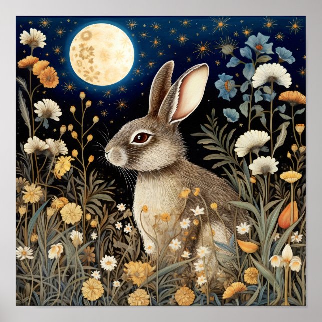 Rabbit Wall Art Faune Poster animal (Devant)