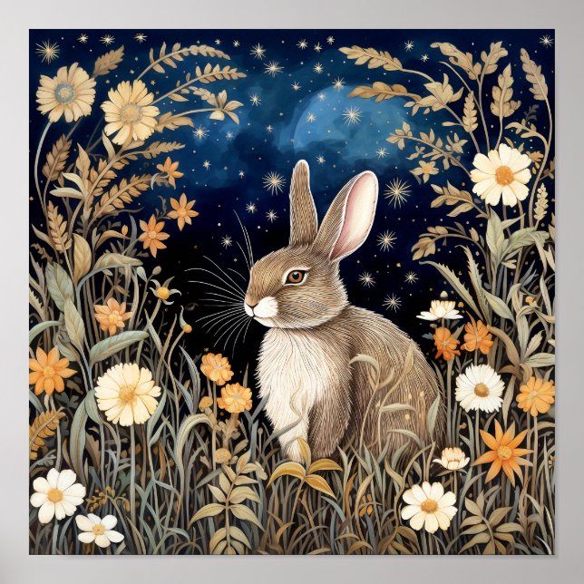 Rabbit Wall Art Faune Poster animal (Devant)