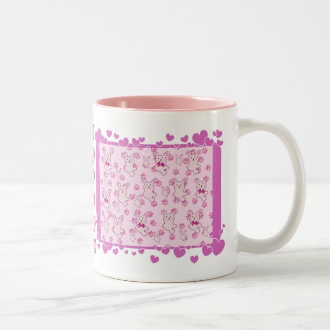 RABBITS & COEURS Mug (Droit)