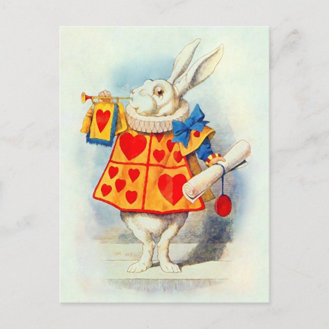 Rabbitt Alice Wonderland ~ Carte postale / Invitat (Devant)