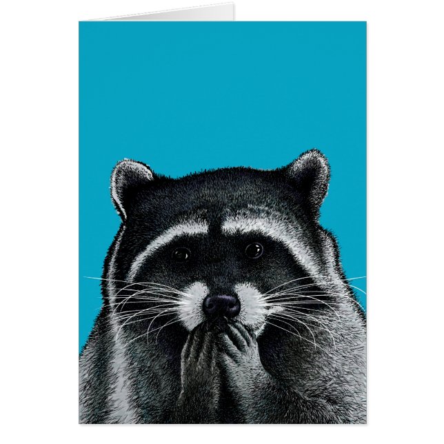 Raccoon affamé en bleu (Devant)