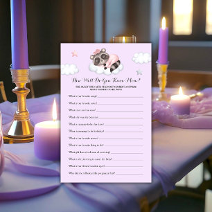 Raccoon Baby shower Jeu Connaissez-Vous Maman ?