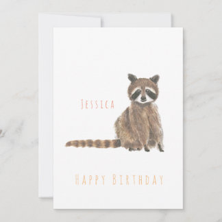 raccoon Bonne carte de voeux d'anniversaire 