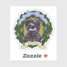 Raccoon Custom-Cut Vinyl Sticker