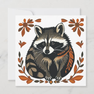 Raccoon de Whimsical Woodland Animal Folk ou Triba