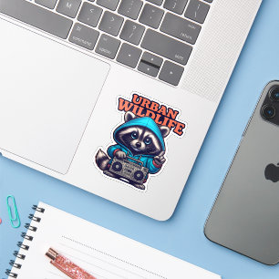 Raccoon en Sweat - shirt à capuche avec Sticker Bo