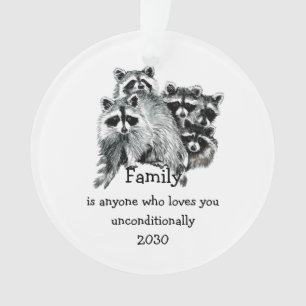 Raccoon Famille Amis Aimer Citation Noël