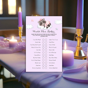 Raccoon Girl Baby shower Jeu De Maman Plutôt..