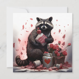 Raccoon ordures poésie Valentines jour
