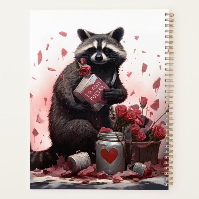 Raccoon ordures poésie Valentines jour (Dos)