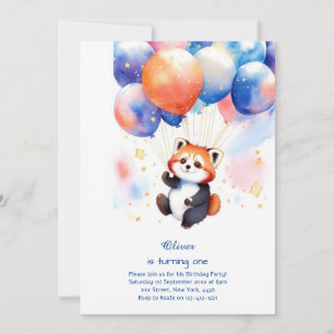 Raccoon première invitation anniversaire