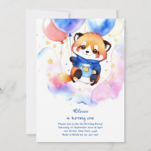 Raccoon première invitation anniversaire