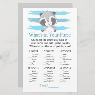 Raccoon Qu'y a-t-il dans votre jeu de porte-monnai