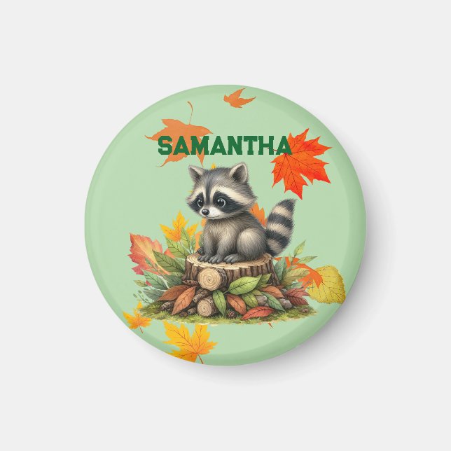 Raccoon Refrigerator Magnet (Devant)