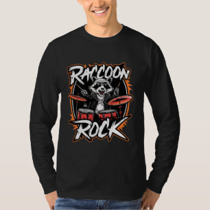Raccoon Rock T-shirt - Funny Raccoon Cowboy Design