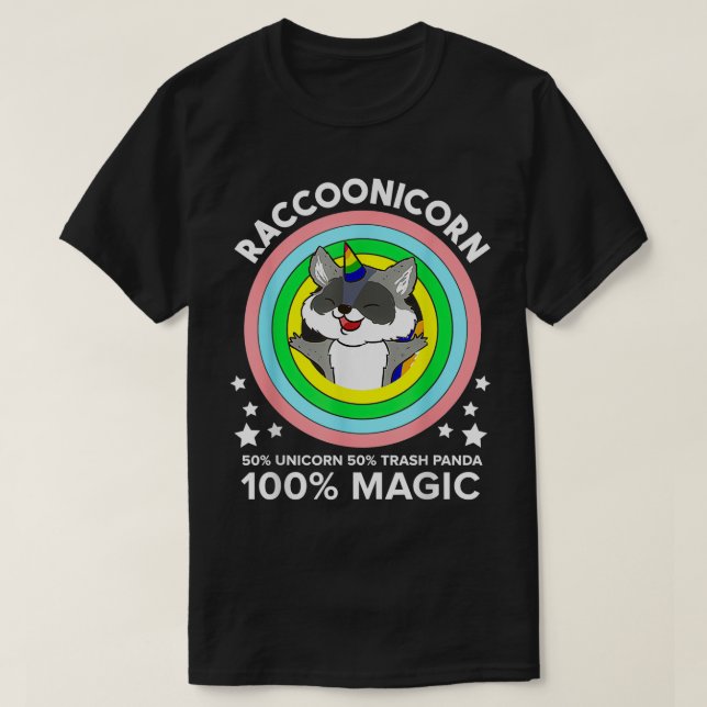 Raccoonicorne magique Classique TShirt (Design devant)