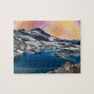 Raccoons Profitant du Jour Jigsaw Puzzle