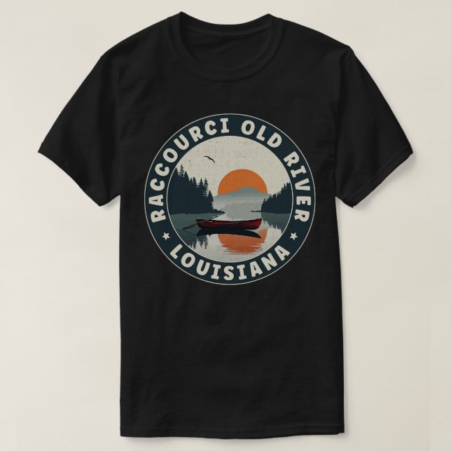 Raccourci Old River Louisiana Sunset TShirt (Design devant)
