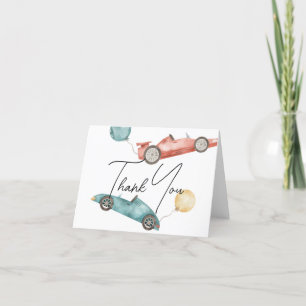Race Car Baby shower ou Anniversaire Carte de reme