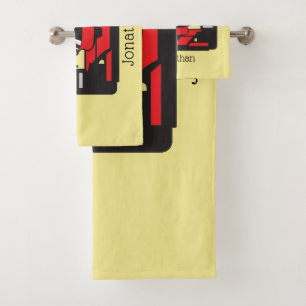Race Car Design Ensemble de serviettes de bain