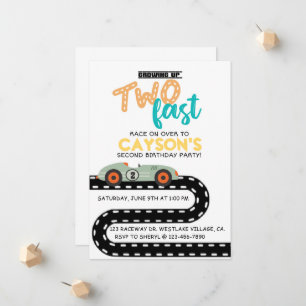 Race Car Invitations Anniversaire, Deuxième Annive