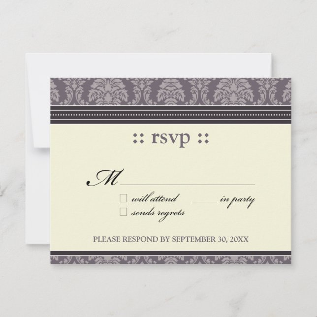 ::rachel :: Charming Plum Damask 4.25x5.5" Réponse (Devant)