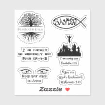 Racine dans Jésus christian noir pack autocollant