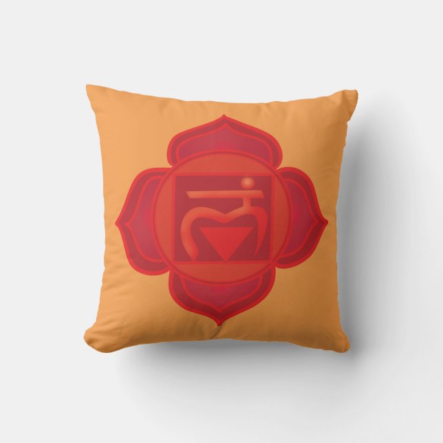 Racine Muladhara chakra Coussin à lancer 41 cm x 4 (Recto)