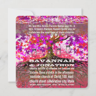 Racines de l'amour Romantique chêne Faire-part de 