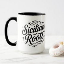 Racines siciliennes – Mug Élégant de l'Héritage It