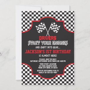 Racing Anniversaire Invitation, Invitation automob