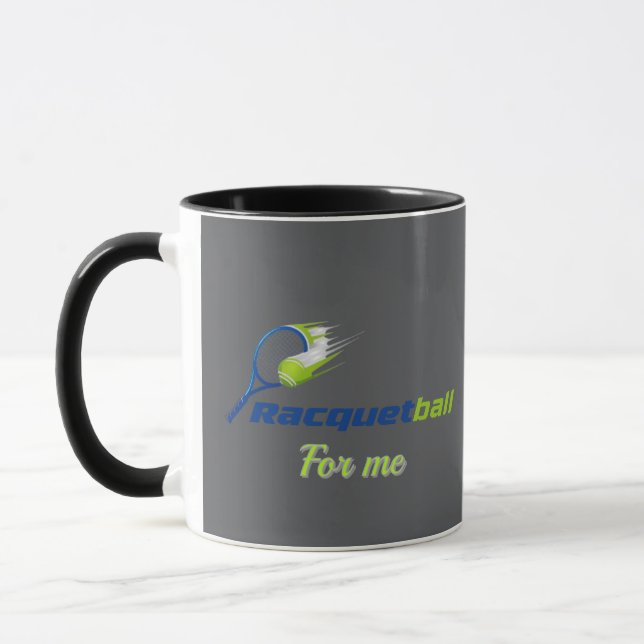 Racket Ball Logo Mug – Sporty Energy Cup (Gauche)