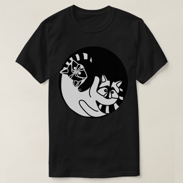 Racoon Animal, Yin Yang, Love Raccoons Pullover (Design devant)