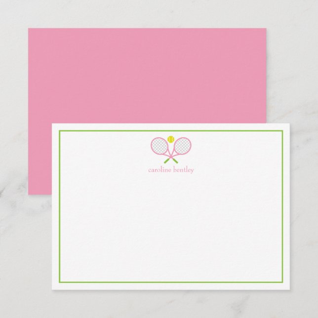 Racquettes de Tennis Cartes de Notes Personnalisée (Devant / Derrière)