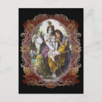 Radha Krishna Divine Couple Cartes postales