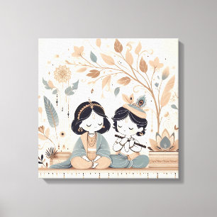 Radha Krishna Mandala Art mural   Spirituel 