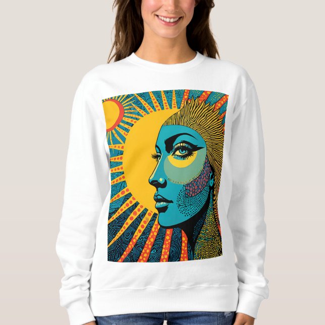 Radiance cosmique : Sweatshirt de la déesse du sol (Devant)