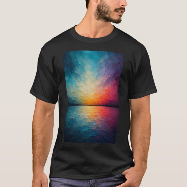 Radiant Horizon | T-Shirt Reflections Abstraites (Devant)