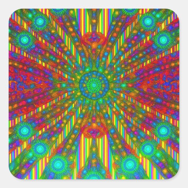 Radiant Spectrum Burst Kaleidoscope Sticker (Devant)