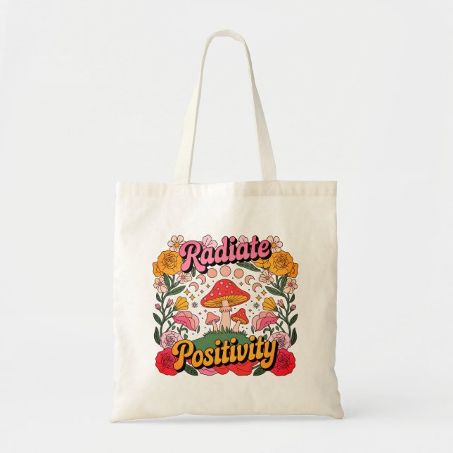 Radiate Positivity Retro 70’s Groovy Tote Bag (Devant)