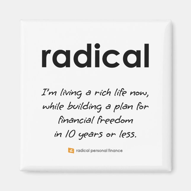 Radical 2 Inch Square Magnet (Devant)