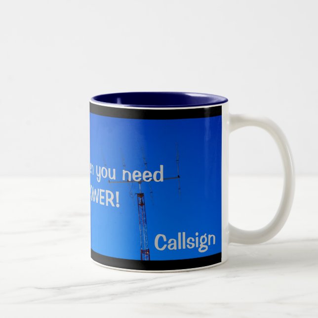 Radio amateur QRO et Callsign Mug (Droit)