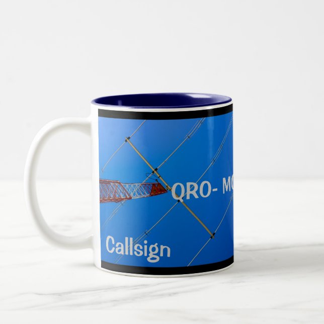 Radio amateur QRO et Callsign Mug 2 (Gauche)