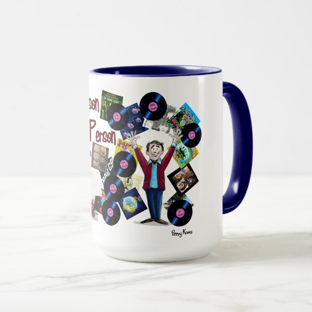 Radio disc-jockey Ken “The Merson Person” mug. Mug (Devant droit)