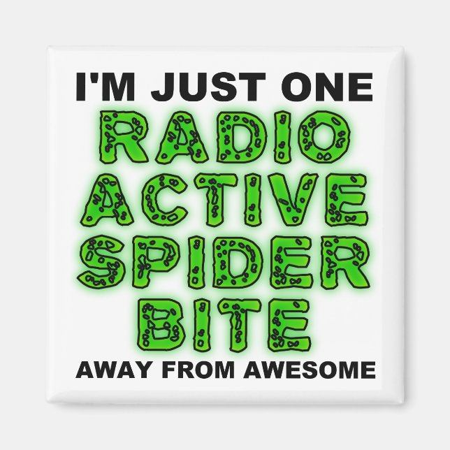 Radioactive Spider Bite Funky Fridge Magnet (Devant)