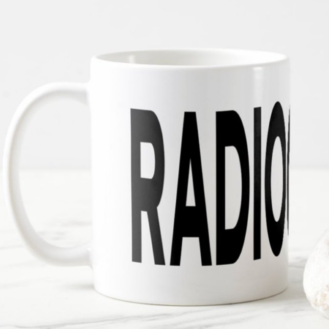 RADIOGRAPHY Black Typography  Mug (Créateur téléchargé)