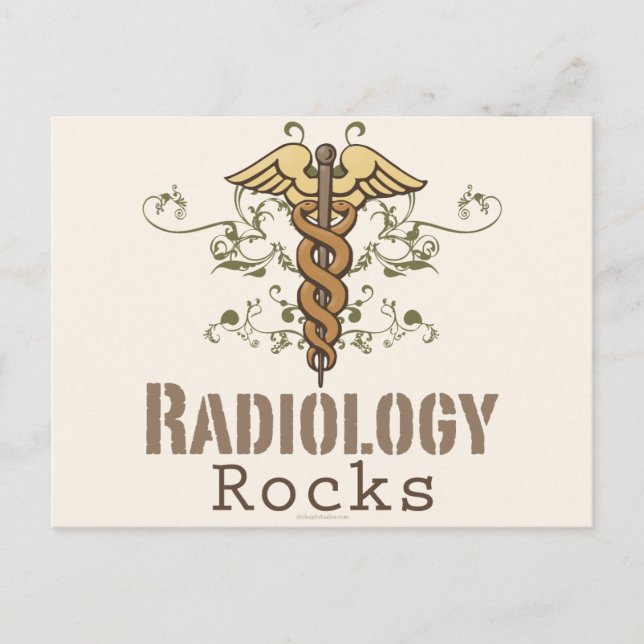 Radiologie Rocks Cartes postales Caduceus (Devant)